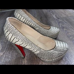 Vintage Christian Louboutin Croc Platform Heel